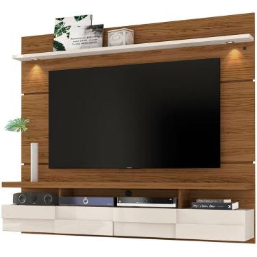 Imagem de Painel Suspenso Para Tv 60 Polegadas Com 2 Portas Alana 1.8 Naturale/off White