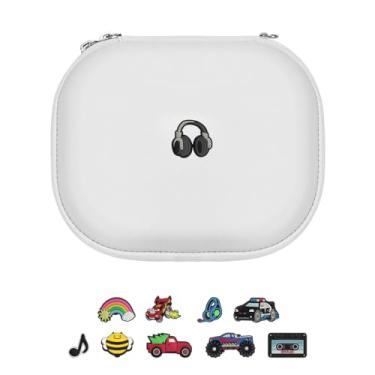 Imagem de Geekria Capa de fone de ouvido infantil Shield com pingente de sapato personalizado, bolsa de transporte rígida de substituição com armazenamento de cabos, compatível com fones de ouvido JBL Tune