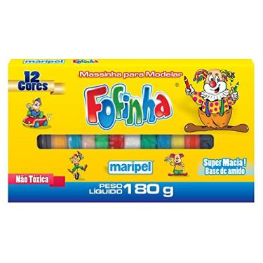 Imagem de Massa de Modelar Fofinha 180g Base de Amido com 12 Cores Maripel