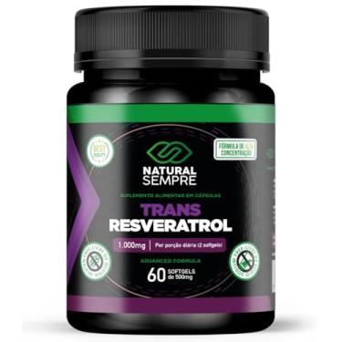 Imagem de Trans Resveratrol 1.000mg 60 Softgel Natural Sempre
