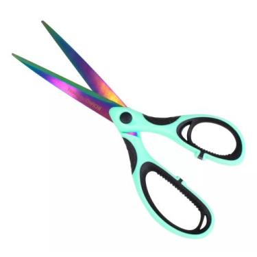 Imagem de Tesoura Costura Titanium Colors Okachi Ok-008 21,5 Cm Cor Verde-Agua