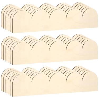 Imagem de Foxtell Pacote Com 18 Guarnições Decorativas De Madeira Recortada Inacabada, Guarnição Moldura Decorativa Borda Recortada, Diy Fofa Para Armário Parede, Prateleira, Janela E Porta Casa