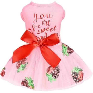 Imagem de Roupas de cachorro para cães pequenos, meninas, vestido de primavera para filhotes, princesas, tutu, vestidos de tule, roupas para animais de estimação, roupas para gatos chihuahua Yorkshire