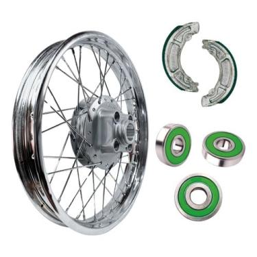 Imagem de Roda Traseira Cg Titan Fan 125 2000 A 2008 + Lona de Freio/Rolamentos