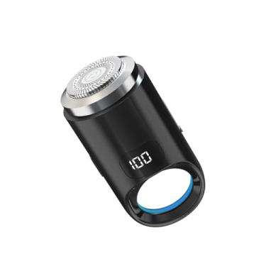 Imagem de Barbeador Elétrico Portátil Castrap Para Homens, Mini Elétrico, À Prova D 'Água Recarregável Tipo C Sem Fio Para Casa, Carro, Escritório (TD603-Suspenso Preto)