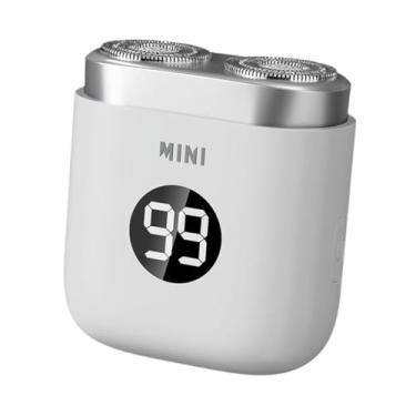 Imagem de harayaa Pocket Shaver Travel Shaver masculino sem fio e usa molhado TRIMMER BARDE FACIAL para APARECIMENTO de VIAGENS de VIAGENS de VIAGENS de VIAGENS de, Branco