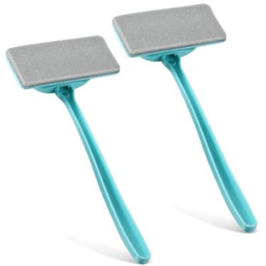 Imagem de Enhon Pacote com 2 limpadores de tela de malha, equipamento de lavagem de escova de limpeza de tela de janela, ferramenta removível de limpeza de janela com uso duplo molhado e seco