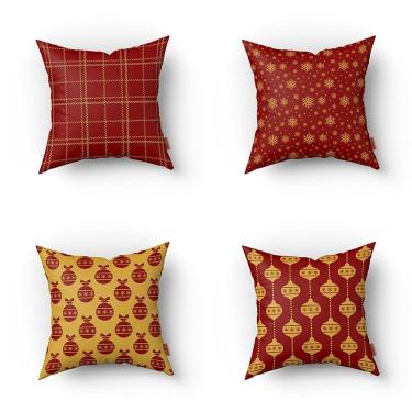 Imagem de Kit Almofadas Decorativas Estampadas 35x35cm Modelo 016