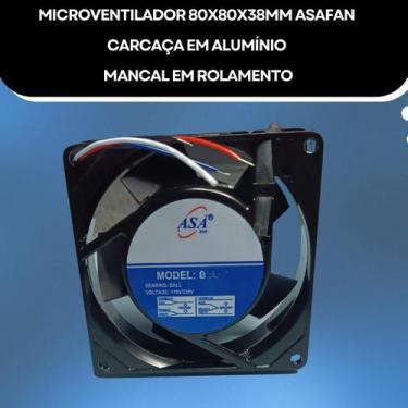 Imagem de Microventilador Cooler Exastao Elevadores Maquina industrial 80x80x38m