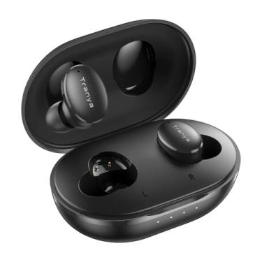 Imagem de Tranya M20 Fones de Ouvido Bluetooth - 30 Horas de Bateria, À Prova de Suor, App Personalizável, Drivers de 14.2 mm com Graves Potentes, Microfone para Chamadas Claras - Preto Cósmico