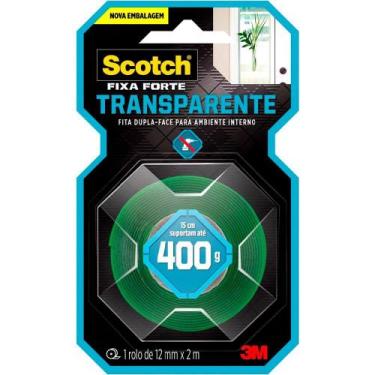 Imagem de Fita Dupla Face Fixa Forte Transparente 12mm x 2m (HB004419873) - 3M