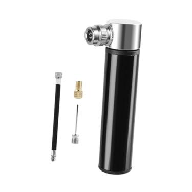 Imagem de UGPLM Bomba de pneu de 120 PSI Mini bomba de bicicleta Futebol Basquete Vôlei Barril telescópico CNC Universal Leve Inflador de Bolas, Preto Sem Colchetes