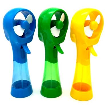 Imagem de SEITG Pacote com 3 ventiladores de água portáteis Elite alimentados por bateria Ventilador de resfriamento externo pessoal (azul/verde/amarelo)