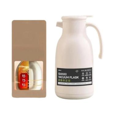 Imagem de Garrafa Térmica De Vidro Branca De Grande Capacidade 1600ML Com Alça P