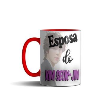 Imagem de Caneca BTS Esposa do Kim Seok-jin - Lorraine Canecas, Vermelha Normal