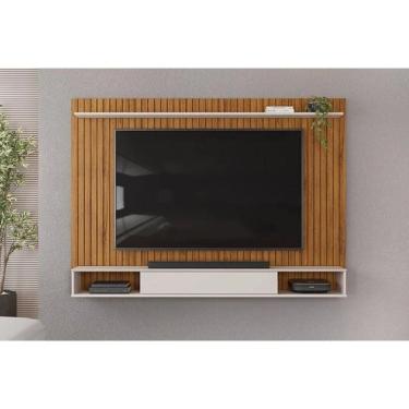Imagem de Painel Home p/ TV até 70 Pol Rio 193x136cm Freijo/Off White - DJ Móveis