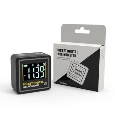 Imagem de KNINE OUTDOORS Mini localizador de ângulo digital medidor de ângulo magnético forte de 4 lados, transferidor de esquadria de serra de mesa, ferramenta de medição para marcenaria, caixa de nível para