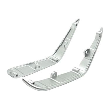 Imagem de TTETTZ Par de rodas dianteiras, proteção para para-lama esquerda e direita, peças de reposição, liga de alumínio para H12Y 1: 12 RC, carro leve, Prateado