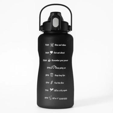 Imagem de Garrafa Squeeze Policarbonato Degradê 2 Litros Hidratação Ideal para Academia, Corridas Casa Buritis (Preto)