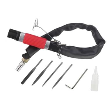 Imagem de IEUDNS Ferramenta de lima reciprocante, máquina de lima pneumática, entrada de ar de 1/4, vibração forte e baixa, multifuncional para fácil operação