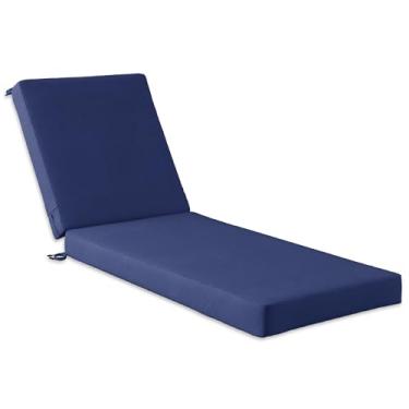 Imagem de Codi Conjunto de almofadas para espreguiçadeiras ao ar livre, conjunto de almofadas para cadeiras de piscina, à prova d'água para móveis de pátio, jumbo 1PK azul-marinho