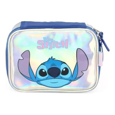 Imagem de ESTOJO ESCOLAR BOX JUVENIL STITCH HOLOGRÁFICO - LUXCEL Lilas, M, Lilas