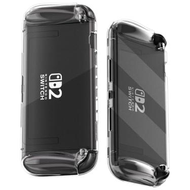 Imagem de GLDRAM Clear Case for Nintendo Switch 2, Comfort Soft TPU Protective Cover, Scratch & Shock Protect Skin Shell with Ergonomic Grip