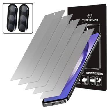 Imagem de TUFF STONE [Película protetora de tela TPU 5+2 5 antirreflexo (fosco) + 2 protetores de lente para Galaxy A36 / A56 5G 2025, fácil de instalar, resistente a arranhões [ajuste perfeito para tela 3D