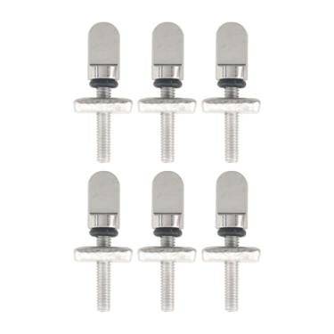 Imagem de WELWIK 6 peças de aço inoxidável prata parafusos de fixação flipper mergulho esportes aquáticos acessórios de surf para longboard e folheados