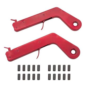 Imagem de Gutimore Pistol Rock Style Flint Striker 2 peças com 20 pederneiras, atacador de soldagem, ataque de fogão de acampamento, acendedor de tocha, acendedor de faísca, para soldagem e corte