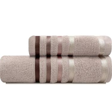 Imagem de Jogo de toalhas Banhão Gigante e Rosto Karsten Lumina 2 Peças Fio Penteado