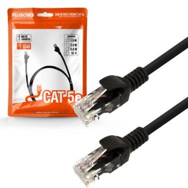 Imagem de Cabo de Rede Patch Cord Plus Cable Cat.5E 2,5M Preto Gigabit - PlusCab