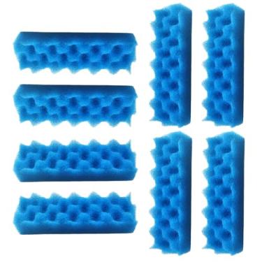 Imagem de Qzbhct 8 unidades de almofadas de filtro de espuma azul para aquário compatíveis com sistemas de filtragem Hagen Fluval 206, 207, 306, 307
