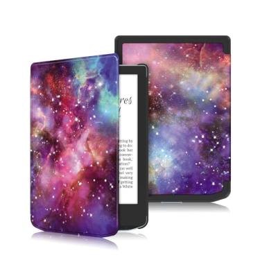 Imagem de Gylint Capa para Pocketbook Verse PRO 6 polegadas 2023, capa dobrável de couro PU ultrafino com suporte para Pocketbook Verse Pro 6'' PB629/634 Outer Space