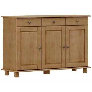 Imagem de Aparador Buffet Para Sala de Jantar 3 Portas 3 Gavetas Rústico Lazuli 