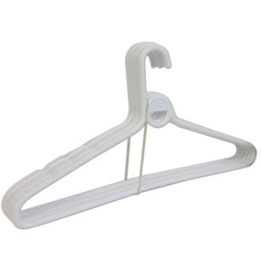 Imagem de Cabide Adulto 5 Pçs Branco Reforçado 39X20Cm Trioplast