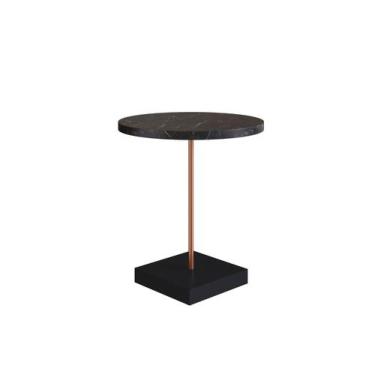 Imagem de Mesa Lateral Redonda Artesano  Marquina Cobre - Artesano Home