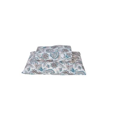 Imagem de Jogo De Lençol Dia A Dia Estampado 2 Peças Solteiro 80% Algodão - 20% Poliéster Percal 180 Fios Cor:azul Ramo