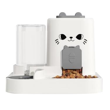 Imagem de Comedouro automático de 1,6 l para animais de estimação e dispensador de água de 0,6 L, dispensador automático de água para ração para animais de estimação, dispensador de água e ração para cães e