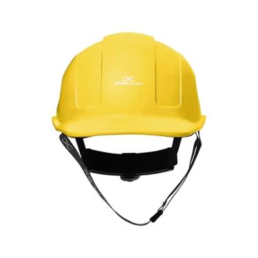 Imagem de Capacete Steelflex Turtle Amarelo com Aba Frontal, Suspensão, Catraca e Jugular CA35983
