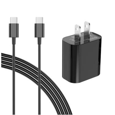 Imagem de Cabo de carregamento rápido USB C de 2,5 m para tablet Samsung Galaxy Tab A9+ Plus SM-X210, SM-X215, SM-X216 5G Tablet 20W tipo C adaptador de bloco de carregamento com cabo de alimentação C para C