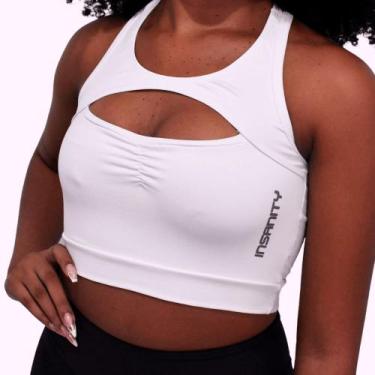 Imagem de Top Cropped Fitness Feminino Suplex Insanity Bella, Branco, G