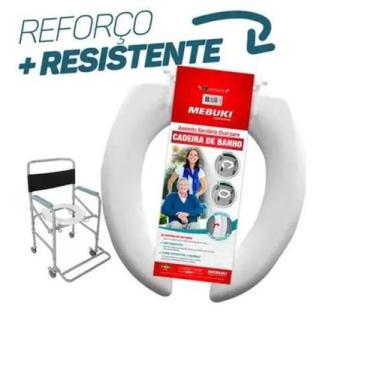 Imagem de Assento Sanitário Oval  Para Cadeira de Banho - ABERTO - MEBUKI