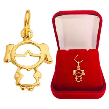 Imagem de Pingente Menina Filha Para Mães Banhado a Ouro 18k - Dinis Joias