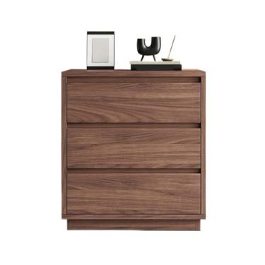 Imagem de ZzleoyuUUs-12 Mesa de chá marrom grande três gavetas armazenamento quarto mesa armário mesa de jantar chão mesa (pequena)