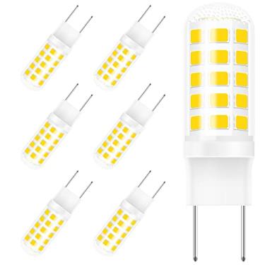 Imagem de Lâmpada LED G8 regulável, 4W (equivalente a halogênio de 35W-40W), branco quente 3000K, base plana tipo T4 JCD, lâmpadas de 120 V 450 lm para embaixo do armário, iluminação de balcão, exaustor de