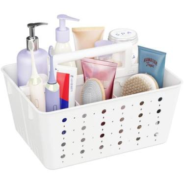 Imagem de Shower Caddy Lifewit Portable com alça, 5 compartimentos, branco