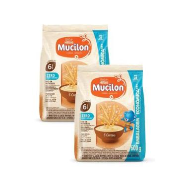 Imagem de Kit 2 Cereal Infantil Mucilon 5 Cereais Zero 600g