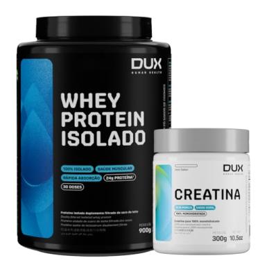 Imagem de Combo Dux - Whey Protein Isolado 900g - Sabor Doce de Leite + Creatina 300g