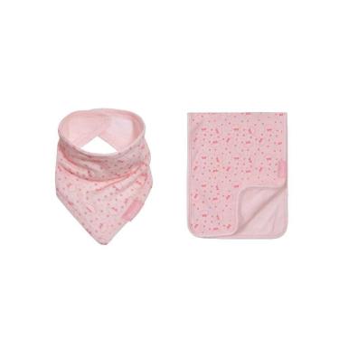 Imagem de Kit Babador Bandana Pano de Ombro Lilica Ripilica Rosa